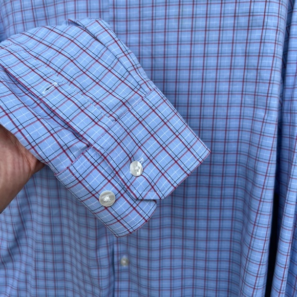 Bonobos Slim Fit Shirt Blue & Red Plaid Button Down Mens Large - Picture 6 of 8